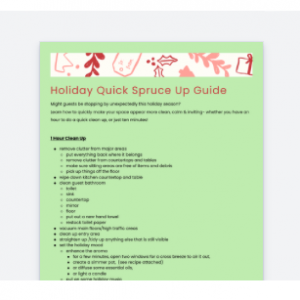 Holiday Quick Spruce Up Guide